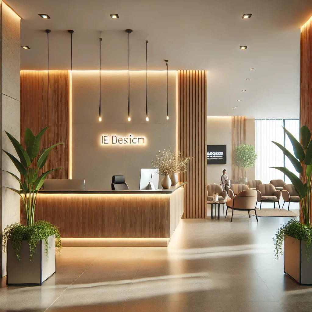 사무실 내 리셉션 및 안내공간 인테리어