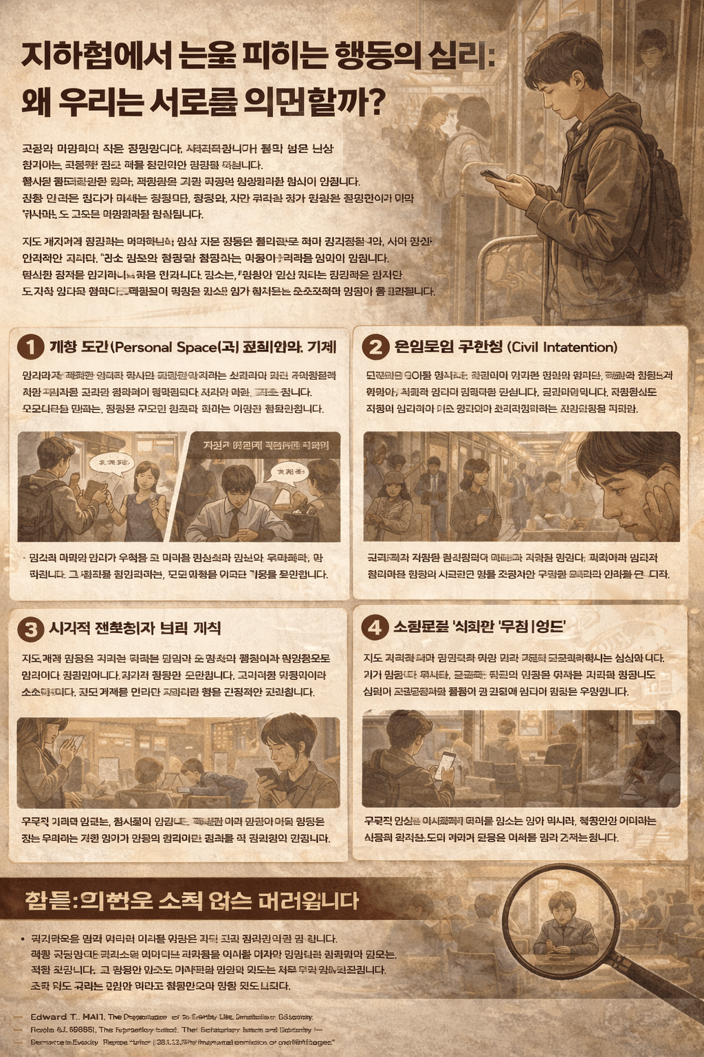 지하철에서 왜 눈을 피할까 우리가 서로를 외면하는 진짜 이유