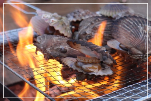 캠핑장 조개구이 안내 사진