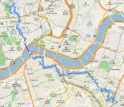 301번버스 노선도