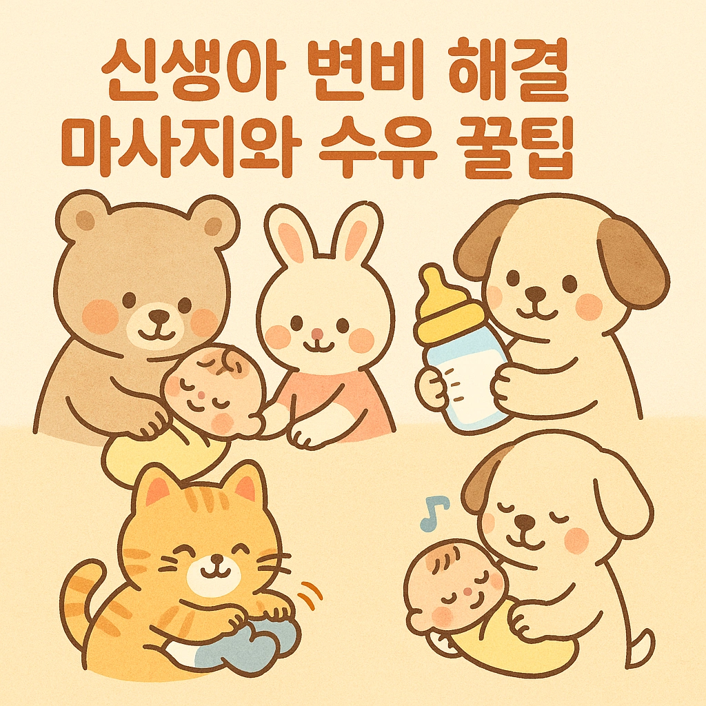 신생아 변비 해결 마사지와 수유 꿀팁