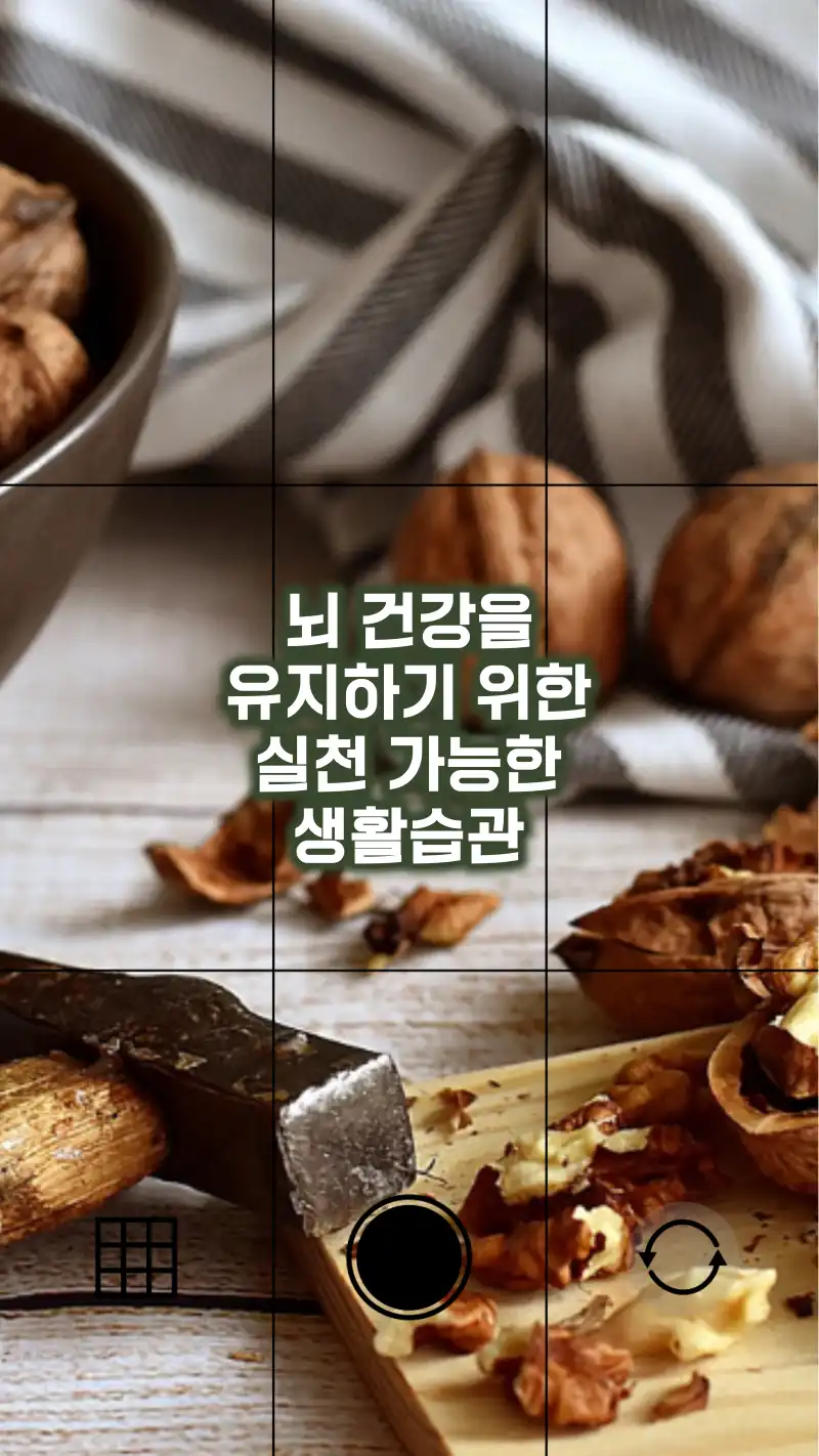 뇌 건강 유지를 위한 생활습관