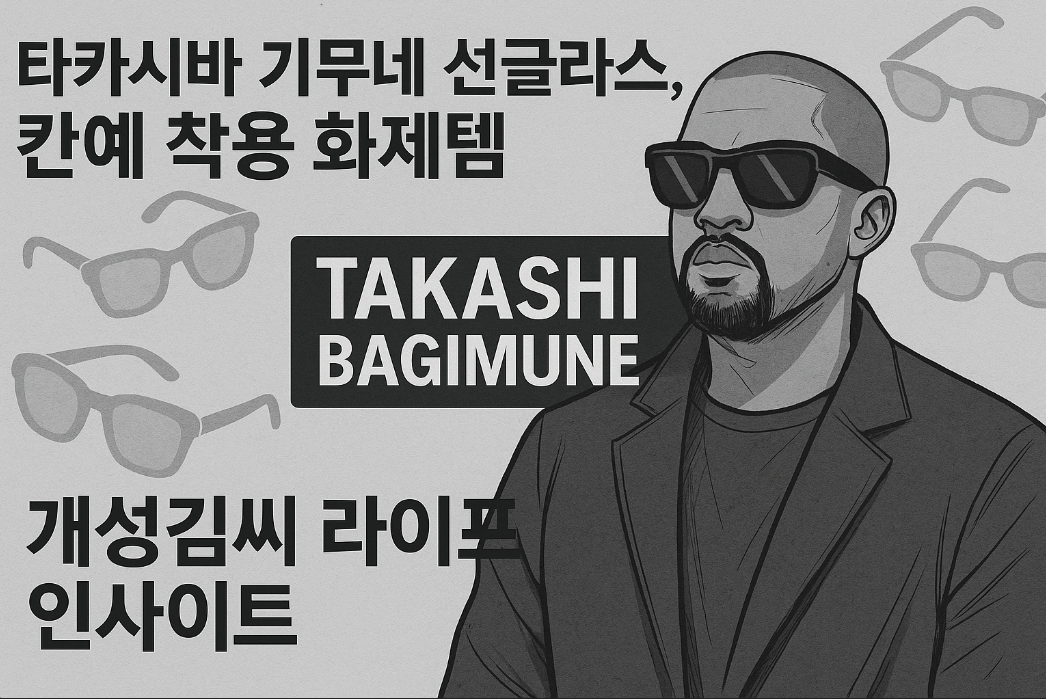 타카시바 기무네,타카시바기무네 선글라스,칸예 웨스트,칸예 선글라스,셀럽 아이웨어,스트릿패션,오버글라스