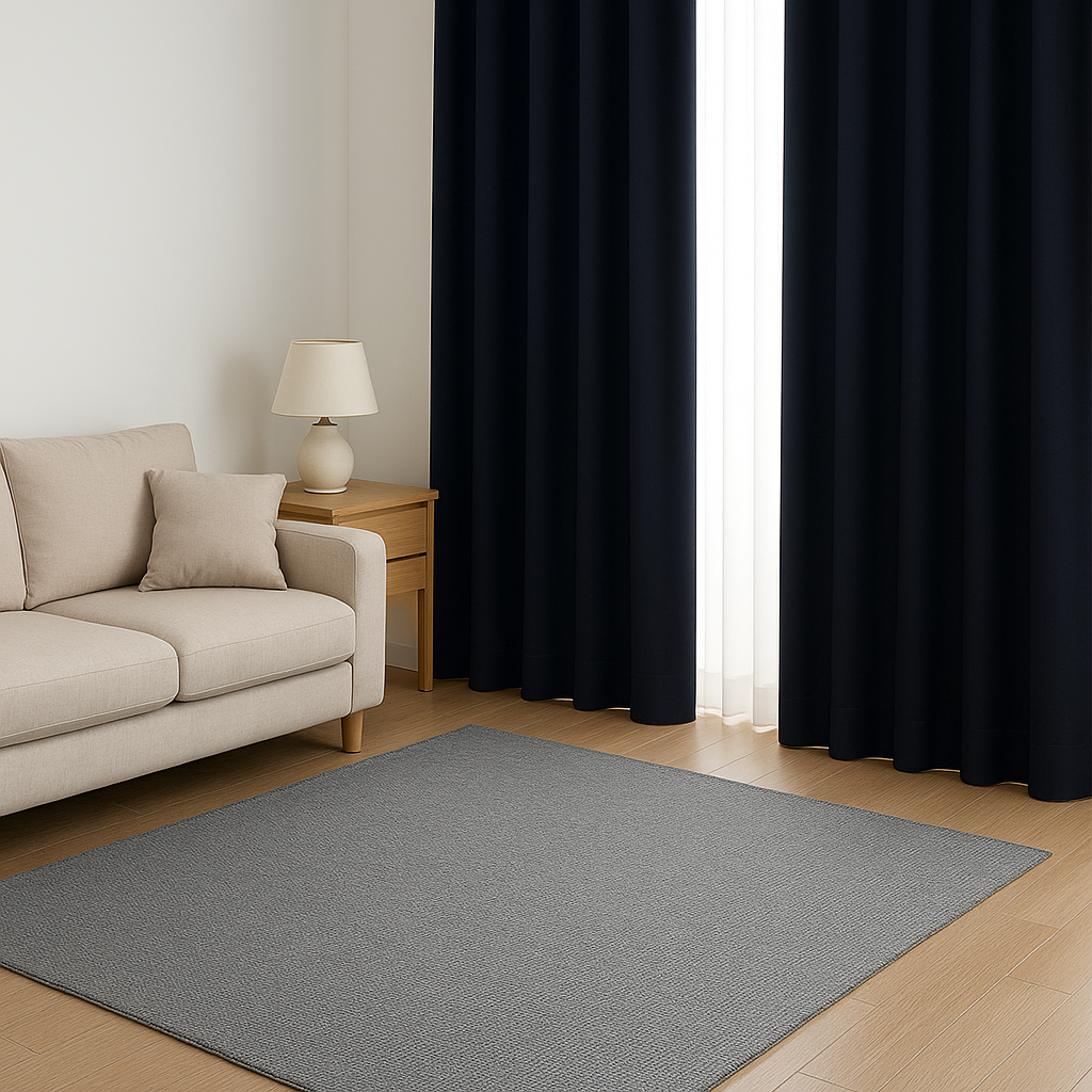 자취방 러그 커튼2