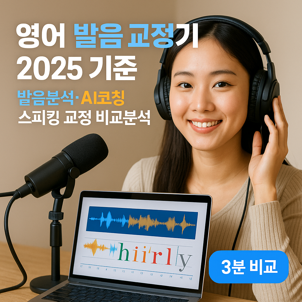 영어 발음 교정기 2025 기준 – 발음분석·AI코칭·스피킹 교정 비교분석