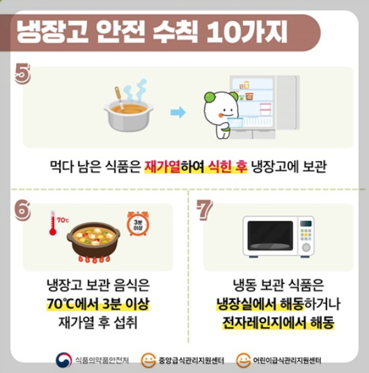 냉장고 청소 방법과 안전 수칙 10가지, 대한민국정책브리핑 참고