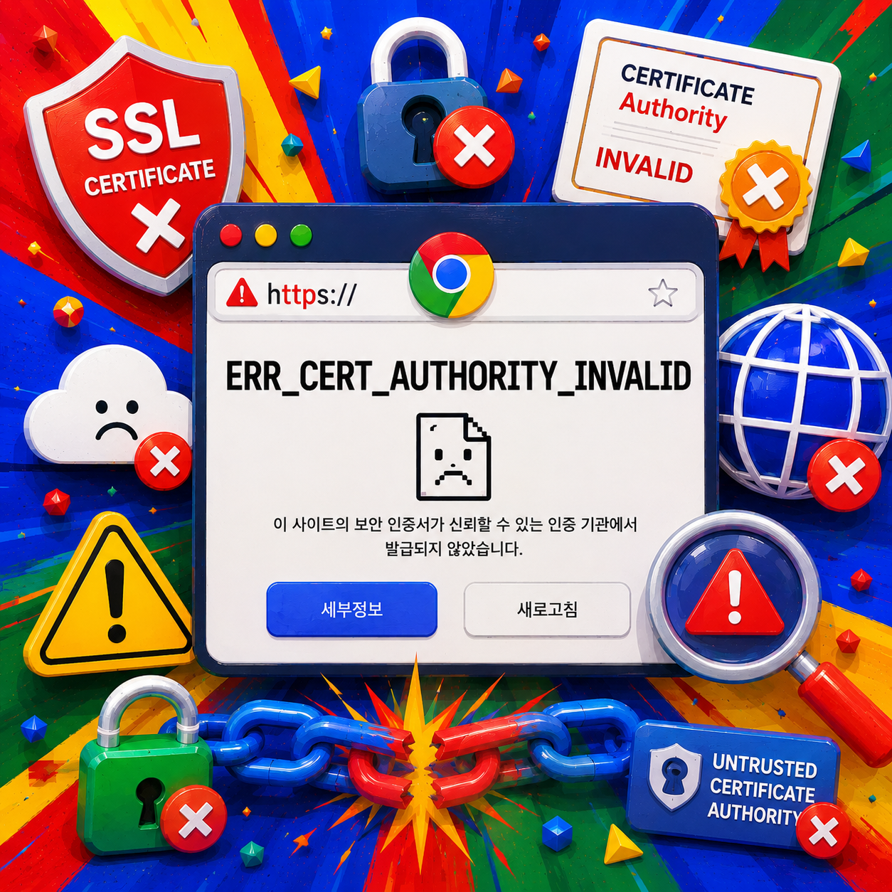 ERR_CERT_AUTHORITY_INVALID 해결방법 총정리 – 크롬·인증기관오류·연결비공개까지