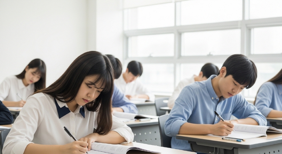 임용 필기시험 장면