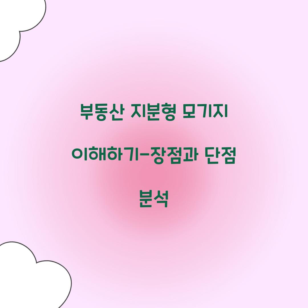 부동산 지분형 모기지