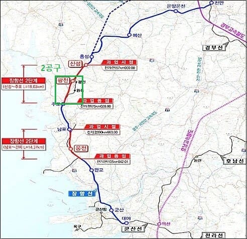 HJ중공업, 장항선 개량 2단계 2공구 노반신설공사 수주