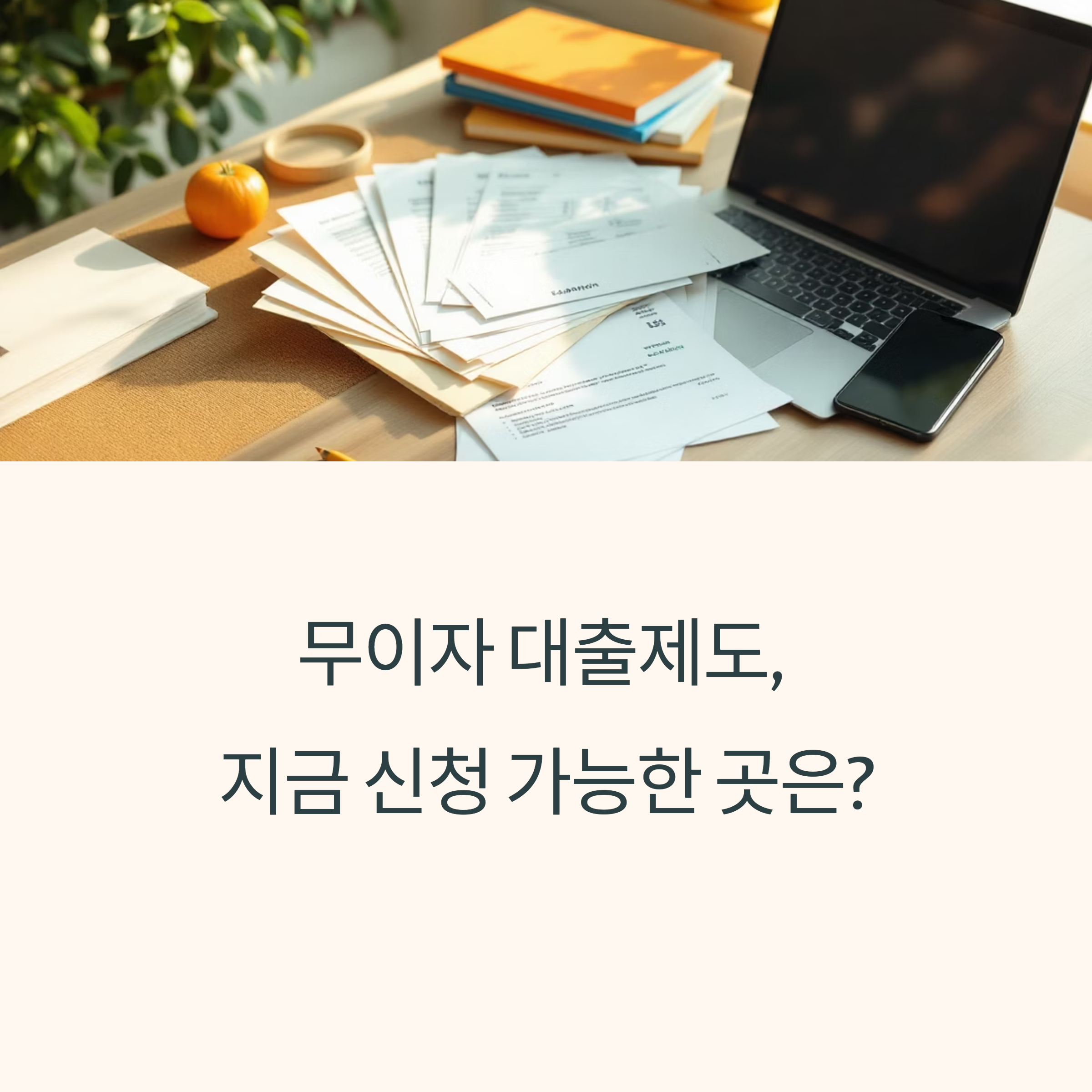 무이자 대출제도, 지금 신청 가능한 곳은?