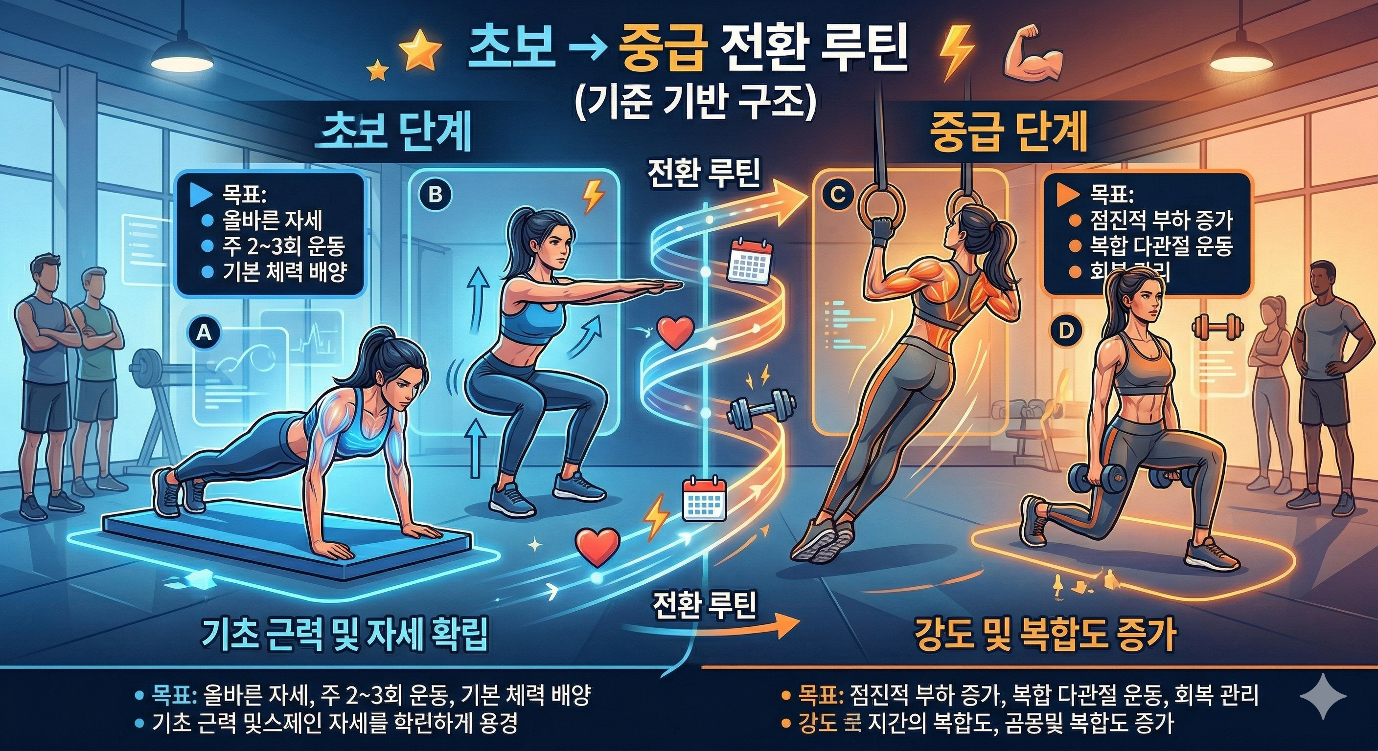 운동 기준: 중급으로 넘어가는 진짜 기준 (이 3개다)