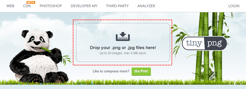 TinyPng Site 타이니피엔지 사이트