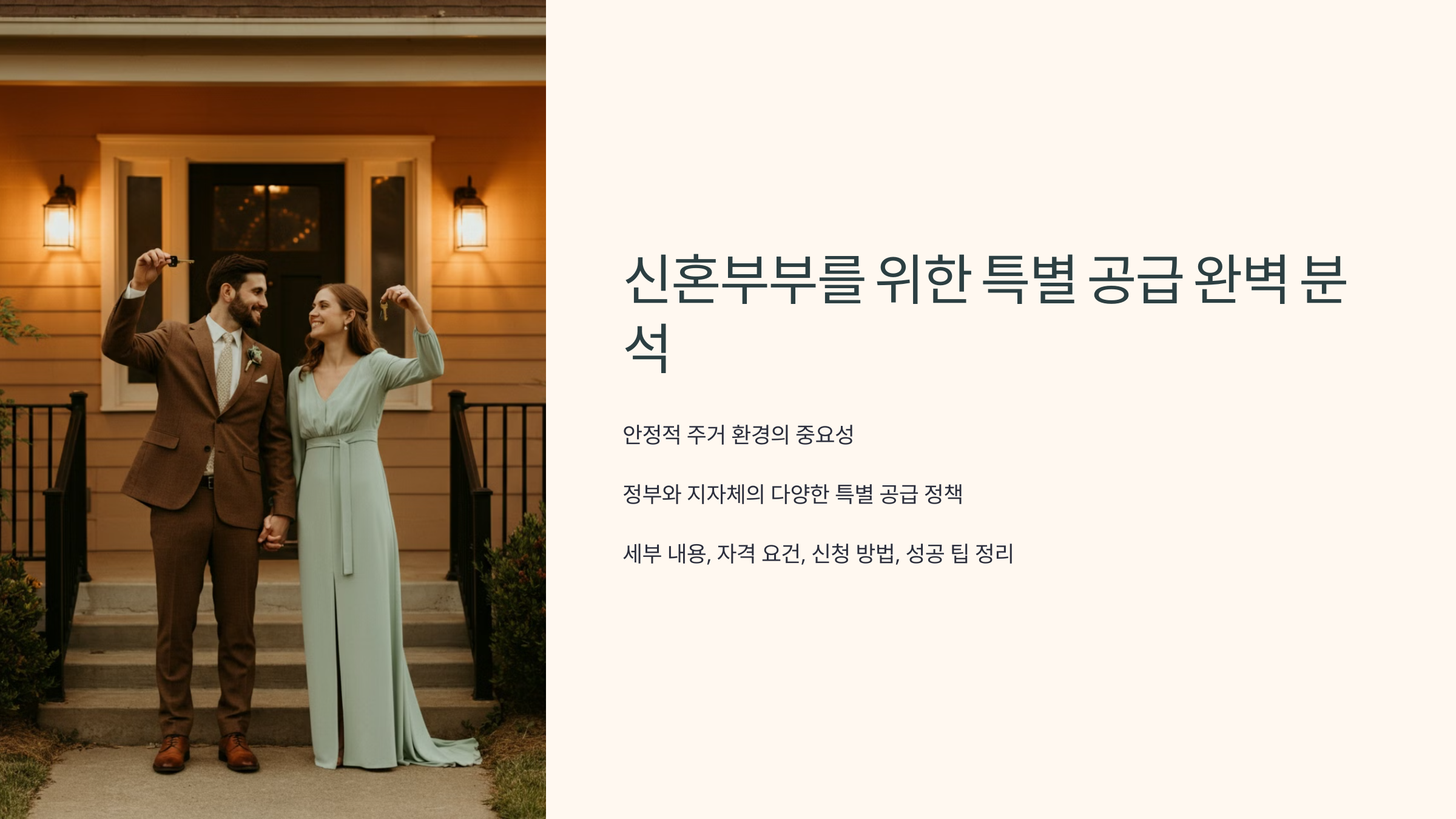 신혼부부를 위한 특별 공급 완벽 분석