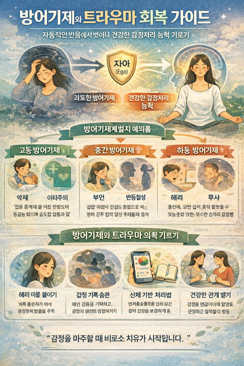 영혼의 방어기제 해부 (심리학 이론, 트라우마, 감정처리) 관련 이미지
