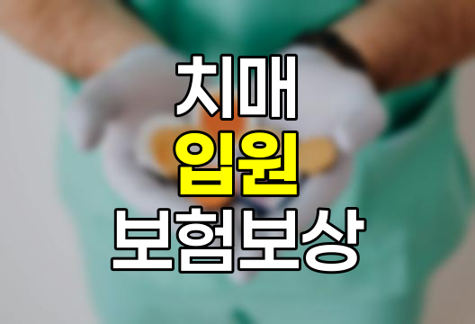 치매 입원 보험보상 핵심정보