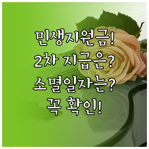 민생회복 소비쿠폰 2차 지원 내용과 ..