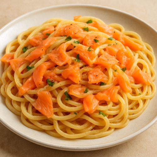 훈제 연어 파스타