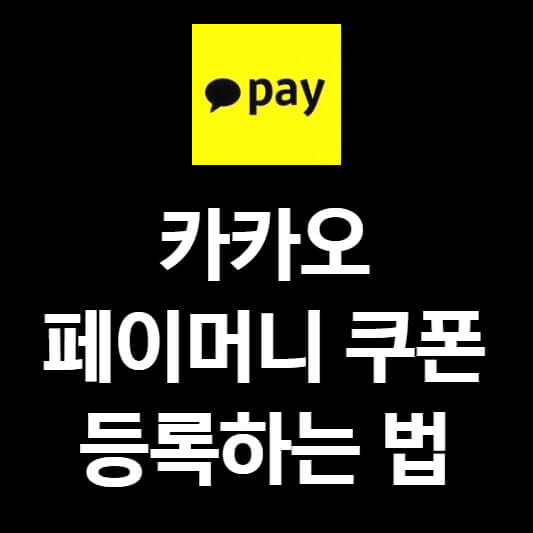 카카오페이머니쿠폰 등록