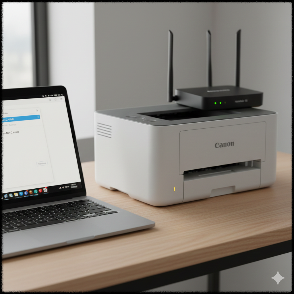 프린터와 PC가 서로 다른 네트워크에 연결된 문제 상황