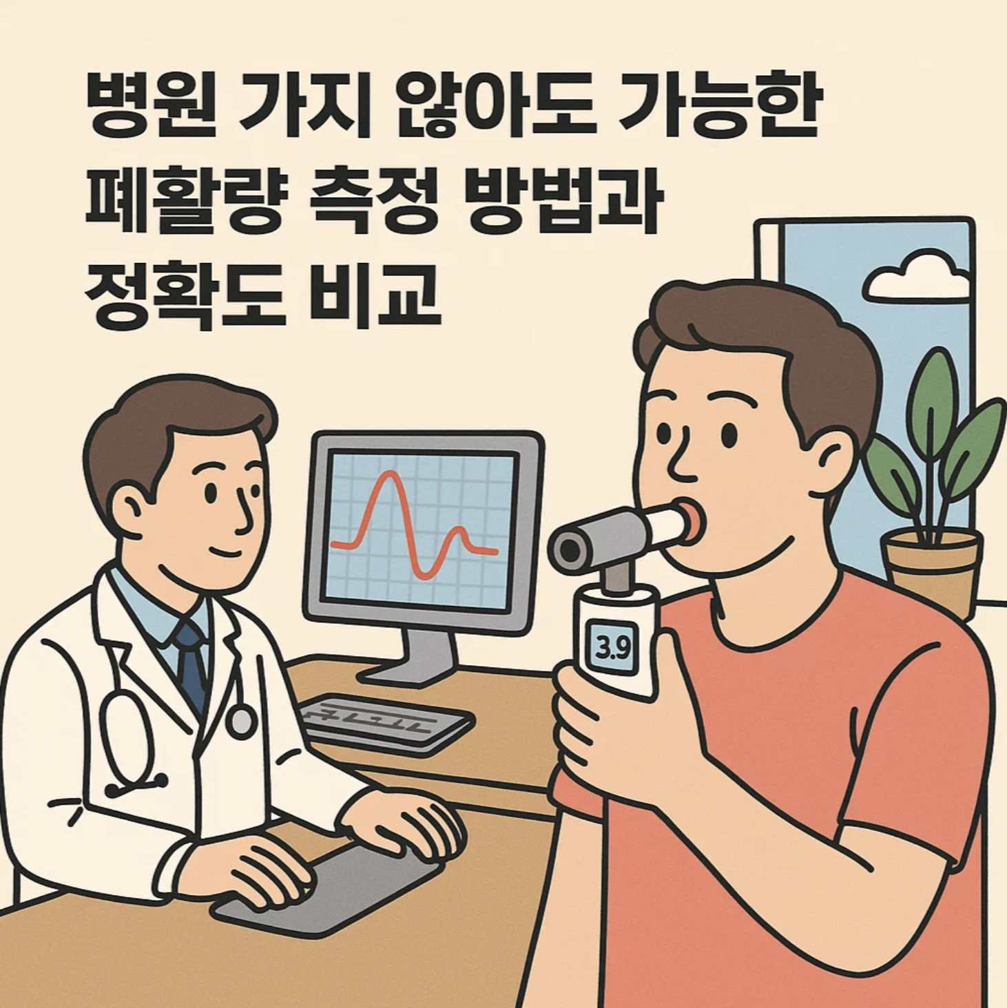 병원 가지 않아도 가능한 폐활량 측정 방법과 정확도 비교