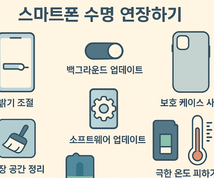 고가인 스마트폰 오랫동안 사용하는 방법 안내물 모습