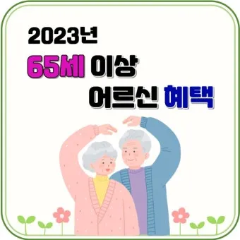 65세이상 노인 혜택 알아보기 완벽 복지 가이드_10