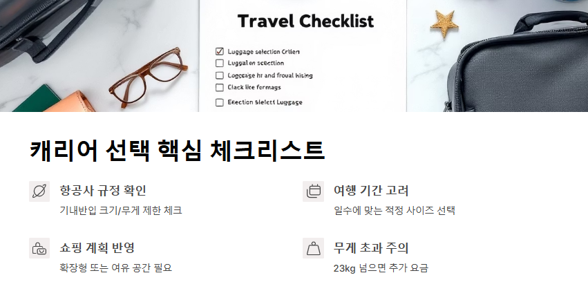 캐리어 사이즈 종류 완벽 정리! 여행 기간별 추천 사이즈는?