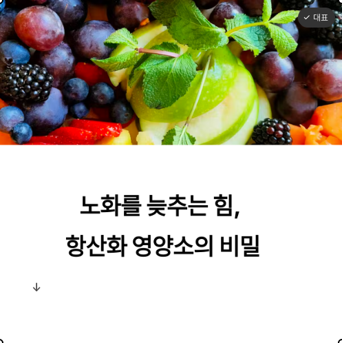 노화를 늦추는 황산화 영양소