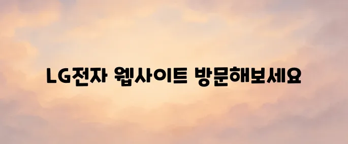 LG전자 홈페이지 바로가기