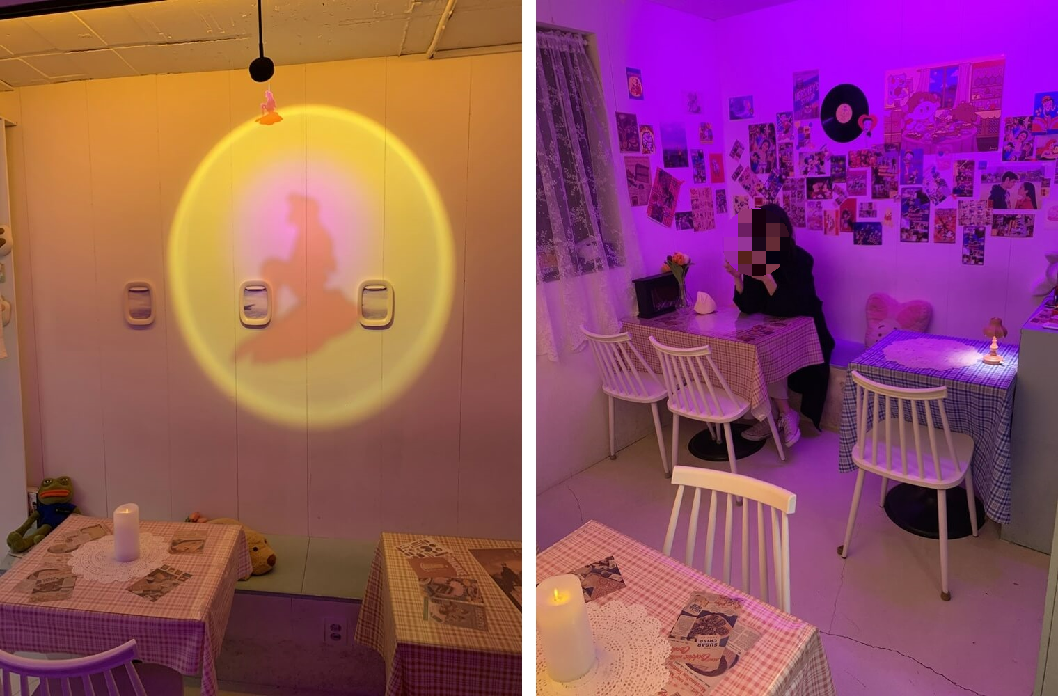 카페 이용할 수 있는 장소의 의자와 테이블