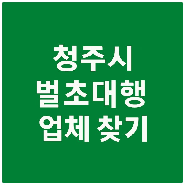 충북 청주시 벌초 대행업체 선정 노하우