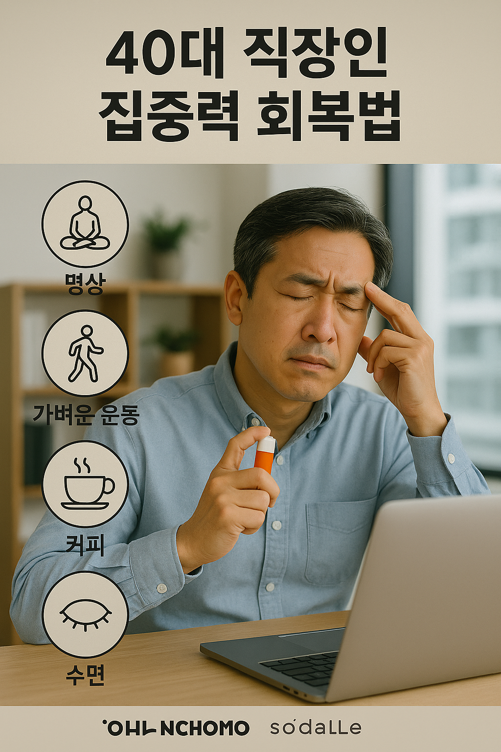 40대 직장인 집중력 회복법 - 사진