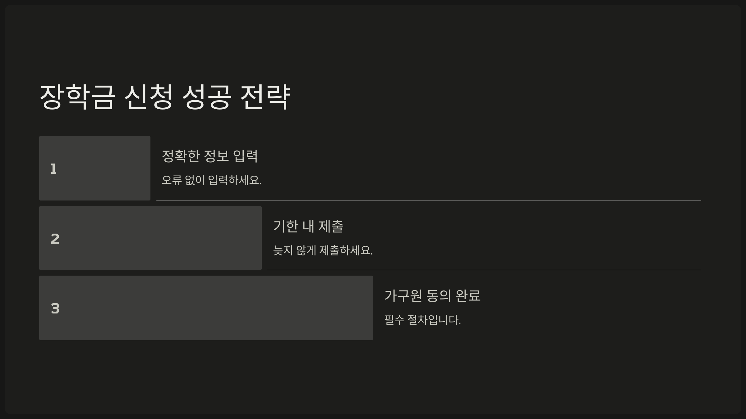장학금 신청 성공 전략