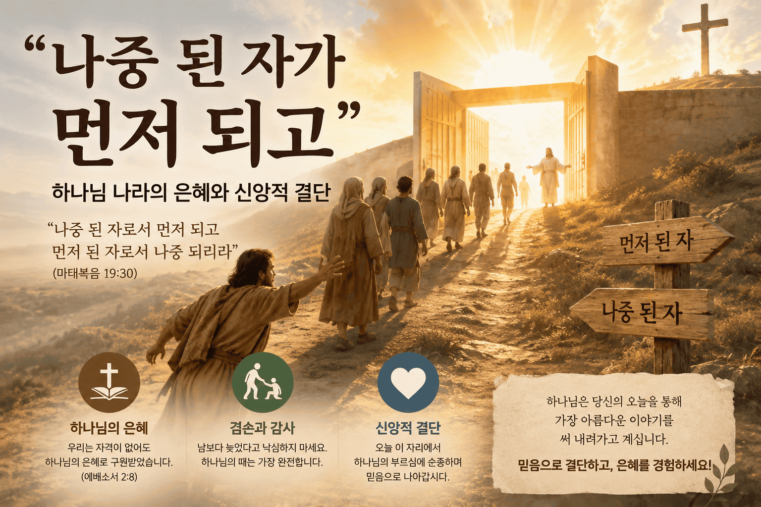 "나중 된 자가 먼저 되고" – 하나님 나라의 은혜와 신앙적 결단