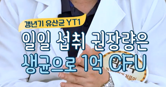 갱년기 유산균 YT1 복용법 