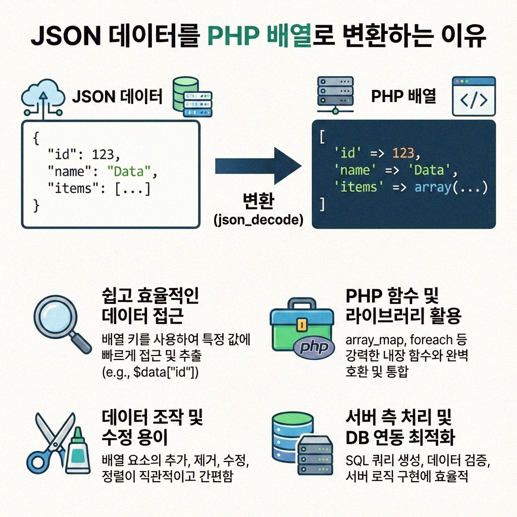 PHP json_decode 배열로 바꾸는 쉬운 방법