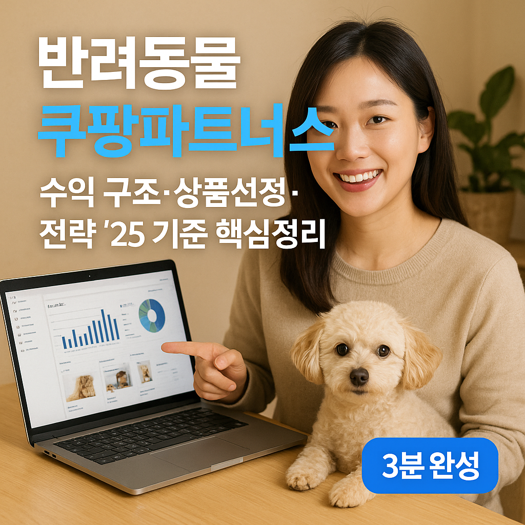 반려동물 쿠팡파트너스 | 수익 구조·상품선정·전략 ’25 기준 핵심정리