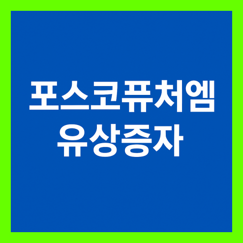 포스코 퓨처엠 유상증자 일정과 방식 및 중장기적 흐름 정리