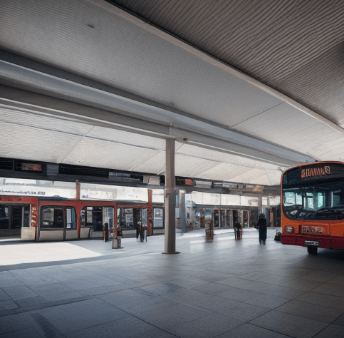 버스 승강장 내부