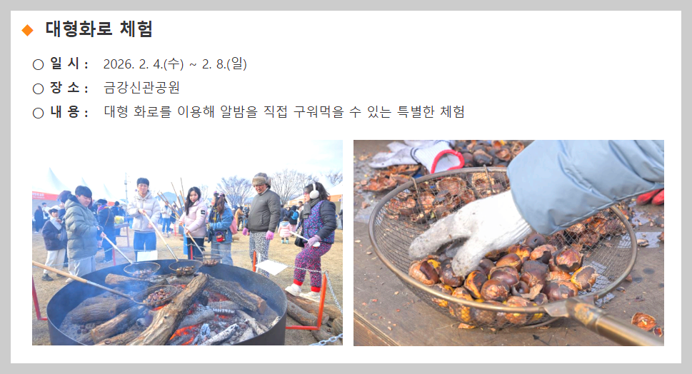 겨울 공주 군밤축제