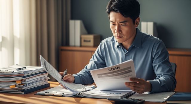 햇살론 신청 방법을 확인하며 서류를 준비하는 모습