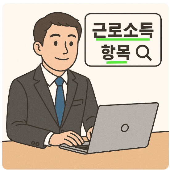 근로소득 항목 그림