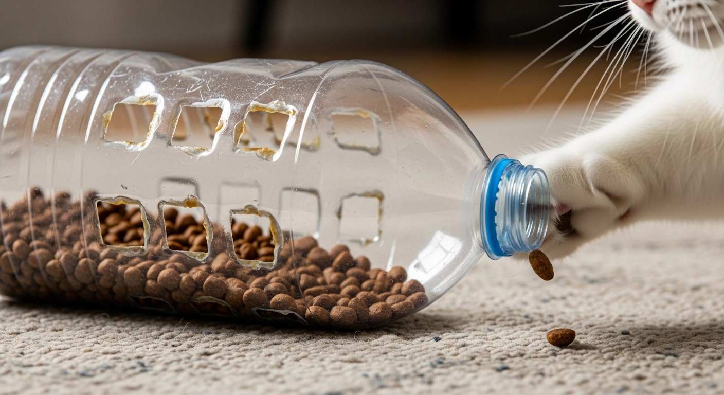 비싼 장난감 사주면 뭐해 고양이가 환장하는 '페트병 간식 퍼즐' 만들기 (분리불안 해소 꿀팁)