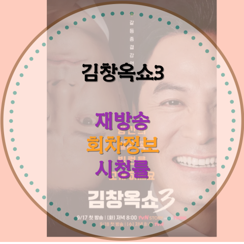 [김창옥쇼3] 재방송-회차정보-시청률(출처-공식 포스터)