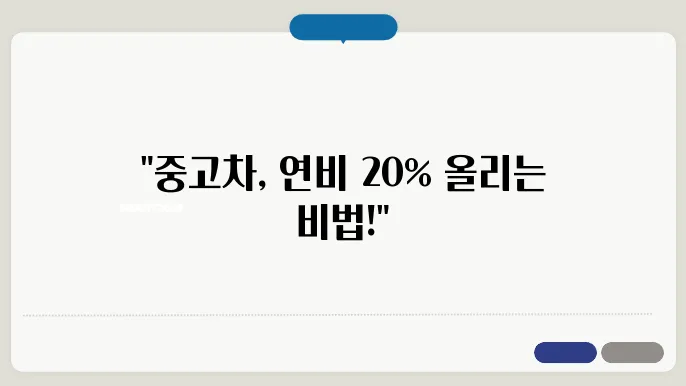 중고차 연비 쇁사범 홍진