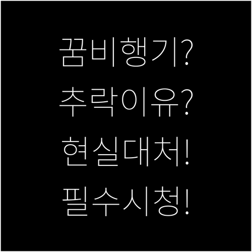 꿈에서 비행기가 추락하는 이유와 현실..