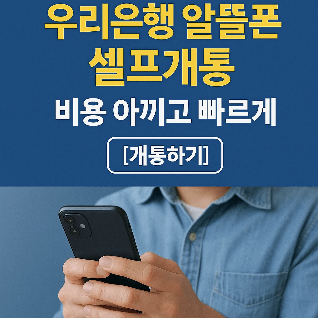 우리은행 알뜰폰 셀프개통