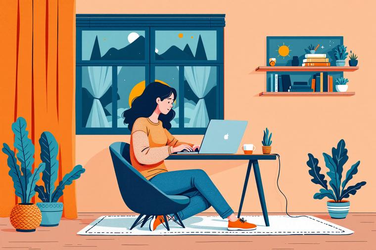 온라인 코딩파티 참여중인 여성