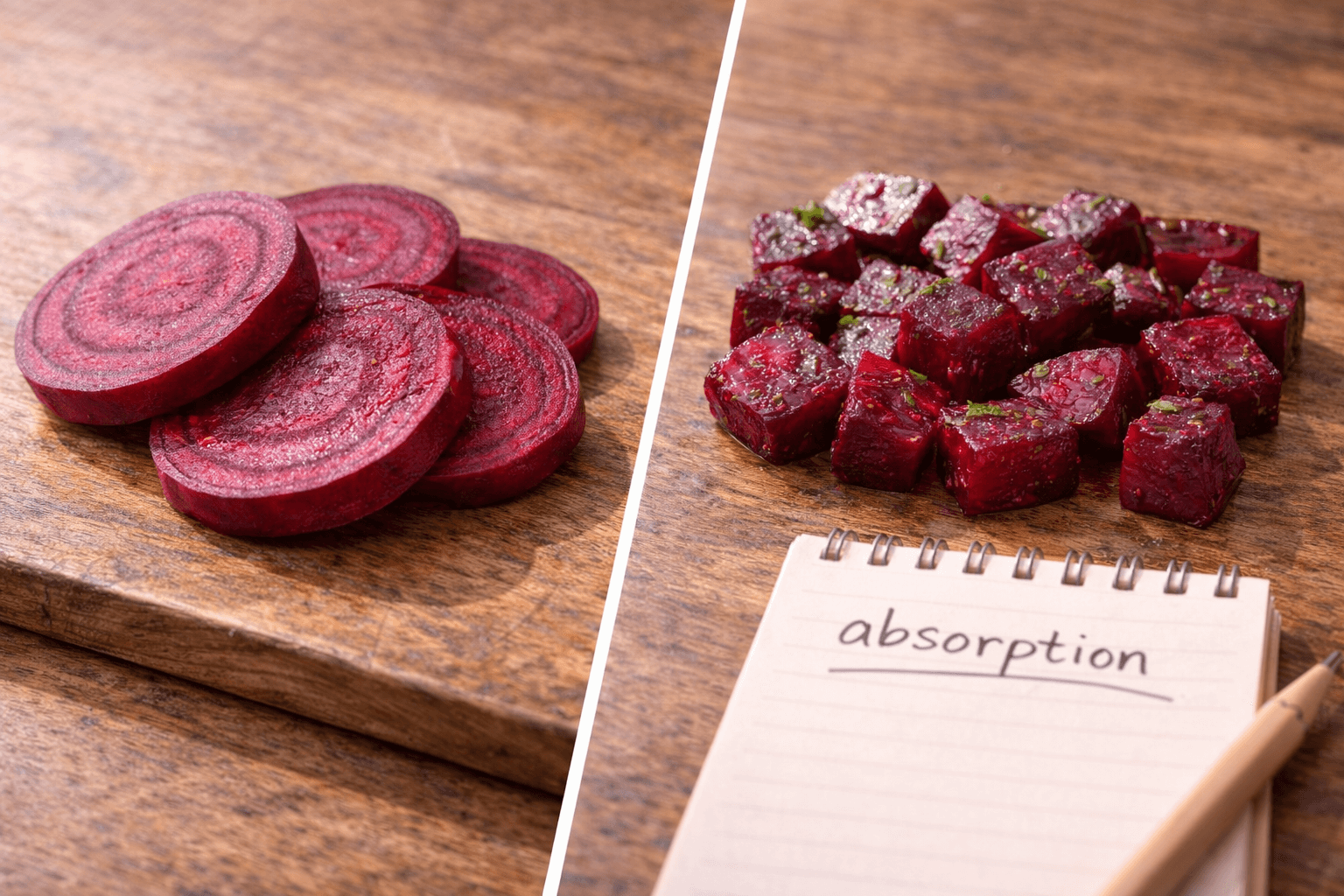 흡수율 비교: 생식과 가열이 체내 이용률에 미치는 차이